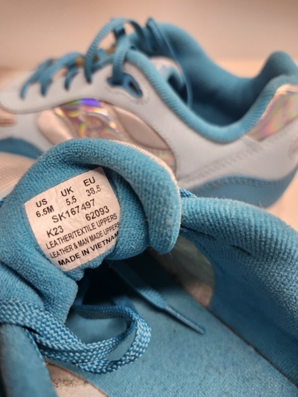 Saucony Shadow 6000 Big Kids 6.5 Women's 8.5 Turquoise Blue - Picture 2 of 8
